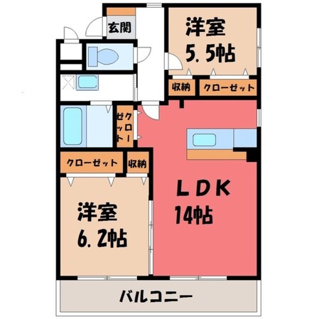 シャルマンテールの物件間取画像